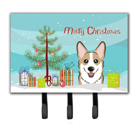 Jensendistributionservices Christmas Tree & Sable Corgi Leash or Key Holder MI1719506